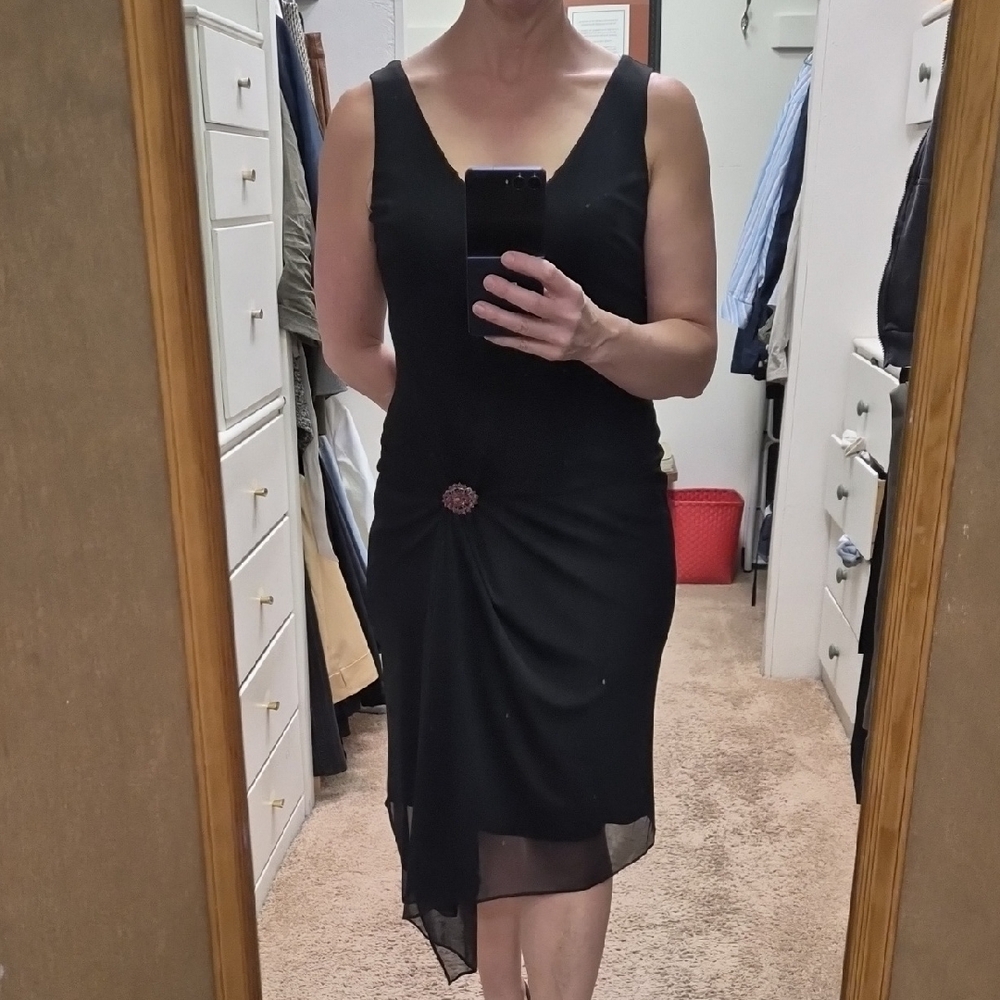 Coldwater Creek Black Asymmetrical Dress